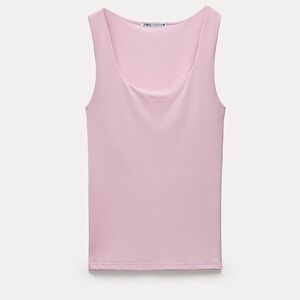 NWT Zara Light Pastel Pink Tank Top